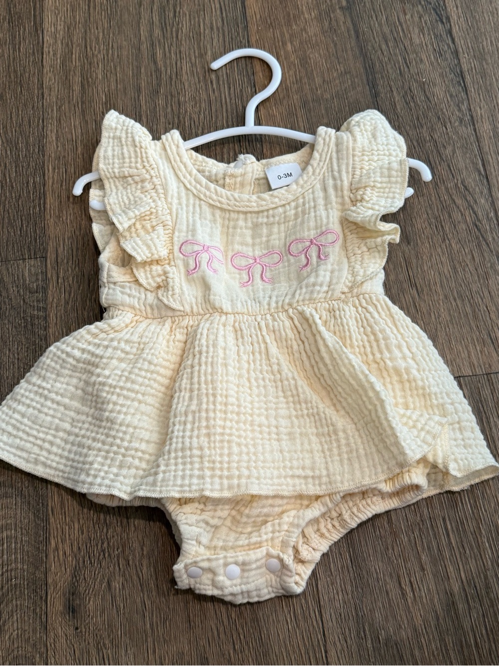 Baby girl- Bow Dress- 0-3 Months